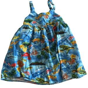 Aloha Republic Hawaiian Tropical Blue Dress - Size 1